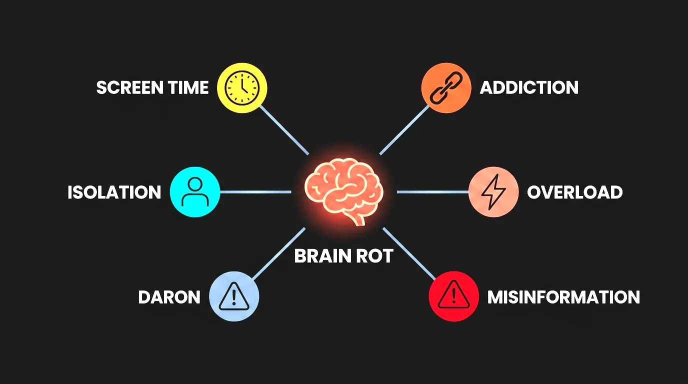 Brain rot statistics and the three core drivers of cognitive decline from digital overconsumption
