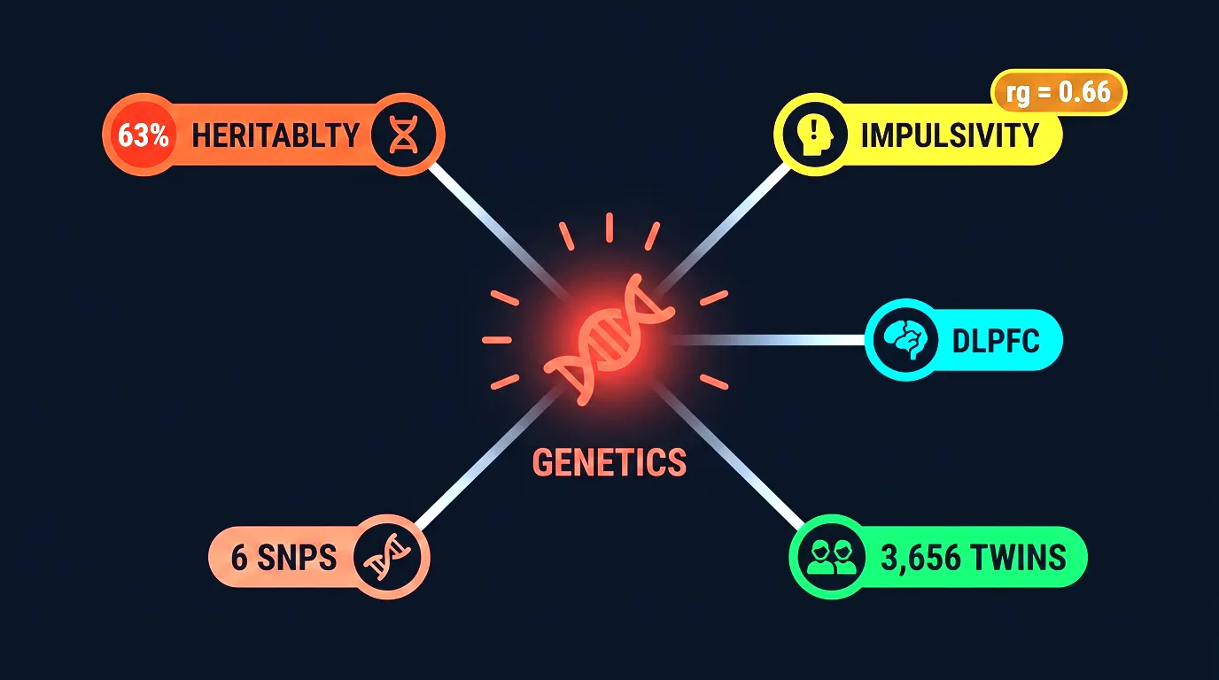 Genetic basis of procrastination showing heritability and twin study data