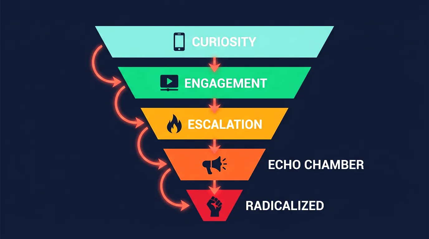 How algorithms escalate content from curiosity to extremism