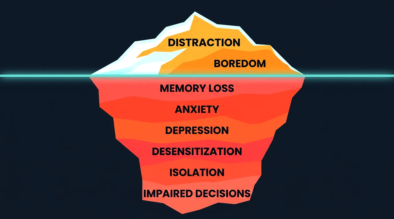 The full spectrum of psychological damage from brain rot including cognitive, emotional, and social effects