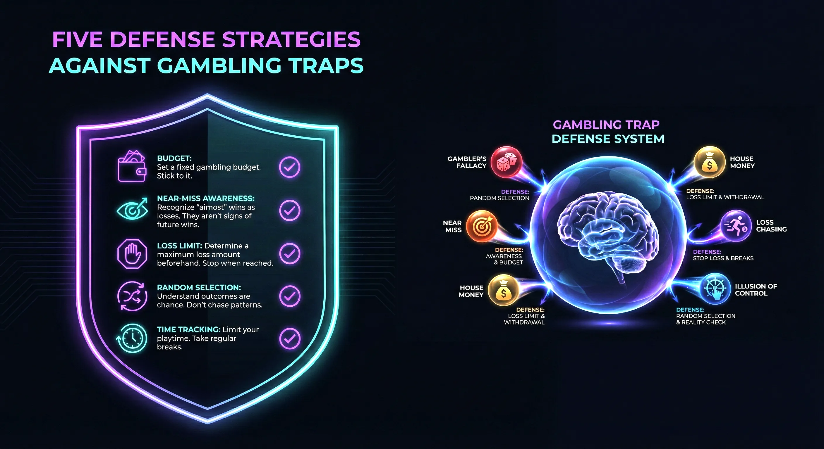 Shield protecting a brain from casino manipulation tactics