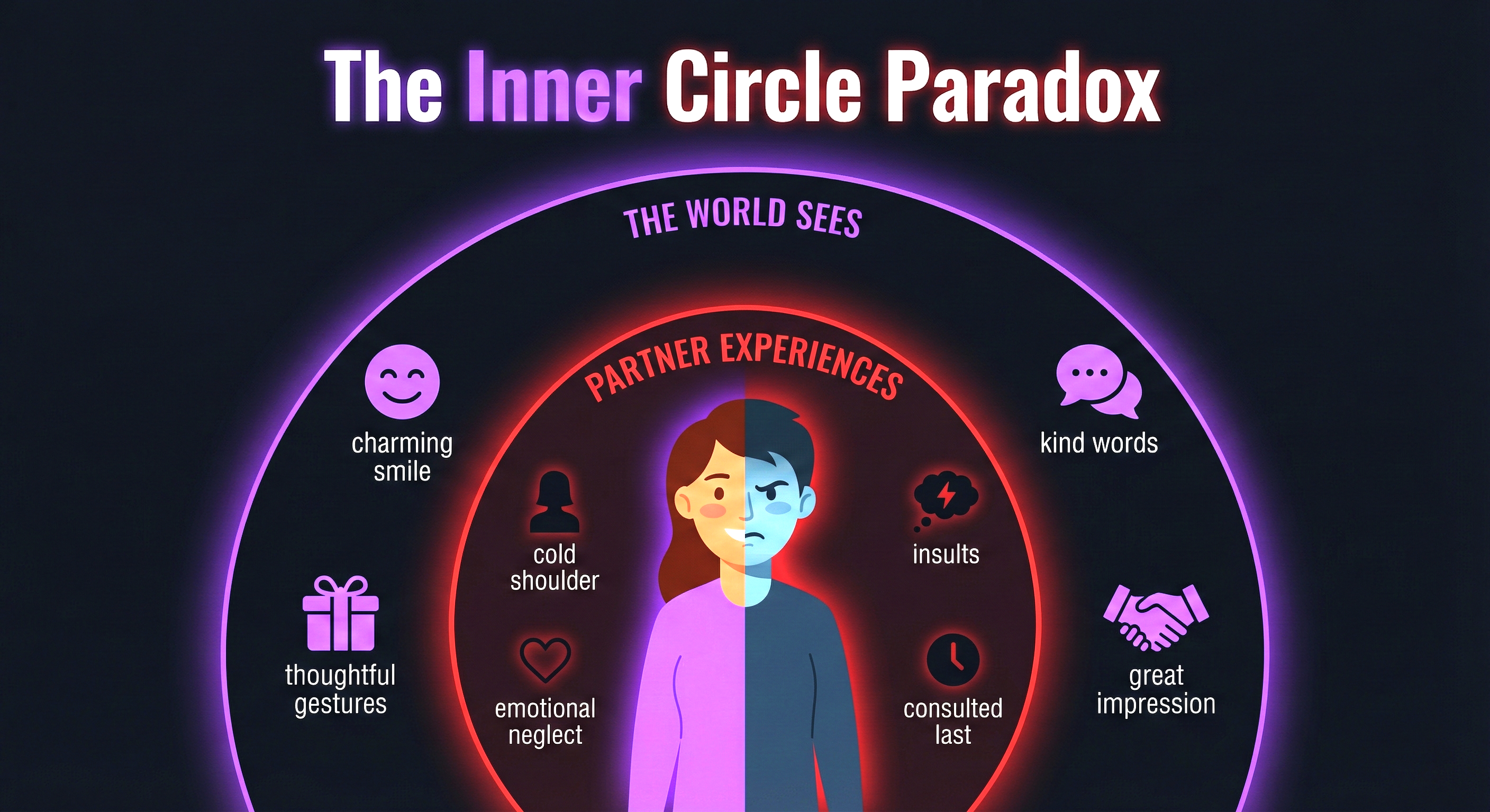 The inner circle, where avoidant partners treat those closest to them the worst